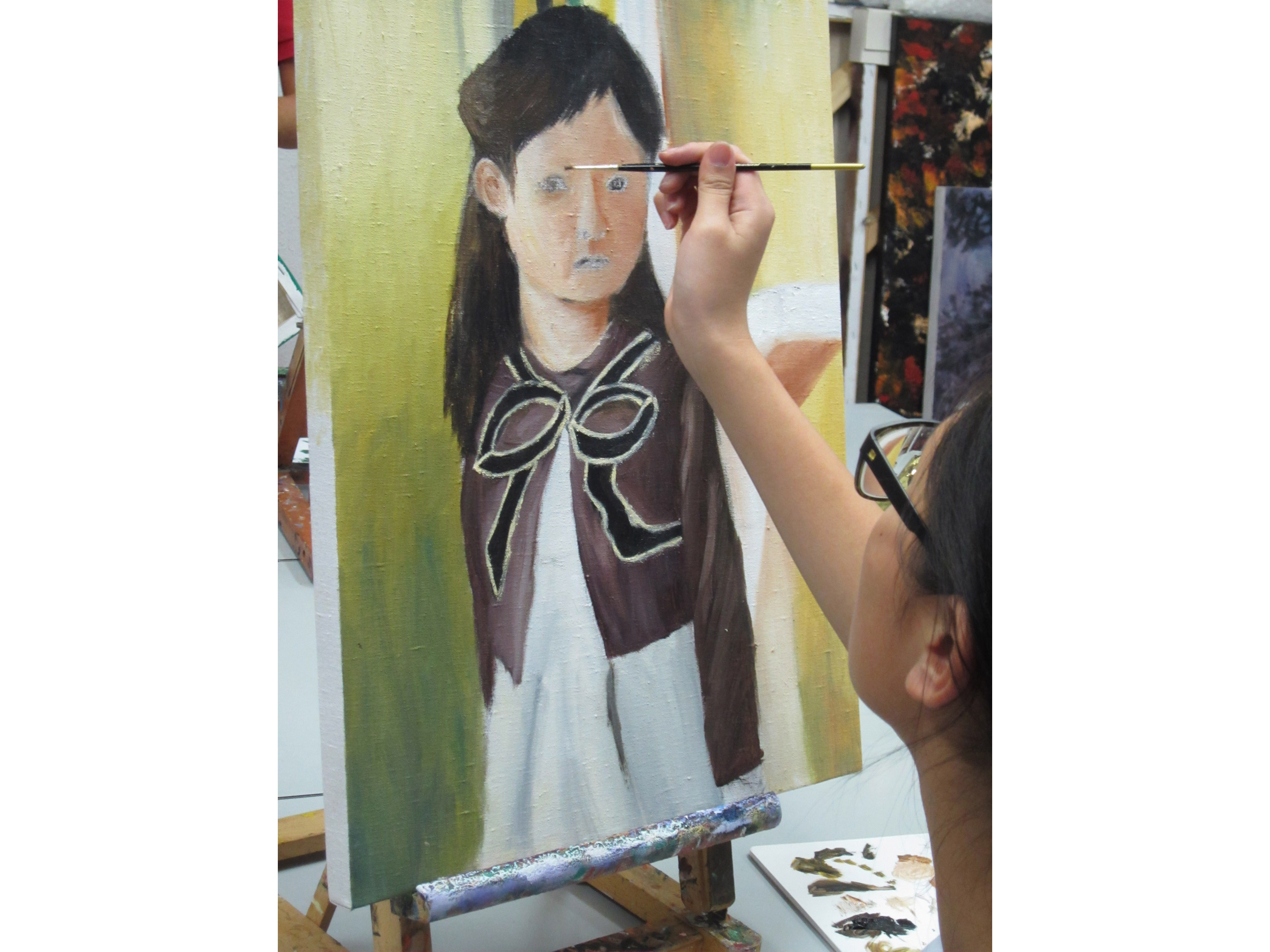 Art Classes at My Toolbox, Hong Kong - Oil Painting Self Portrait