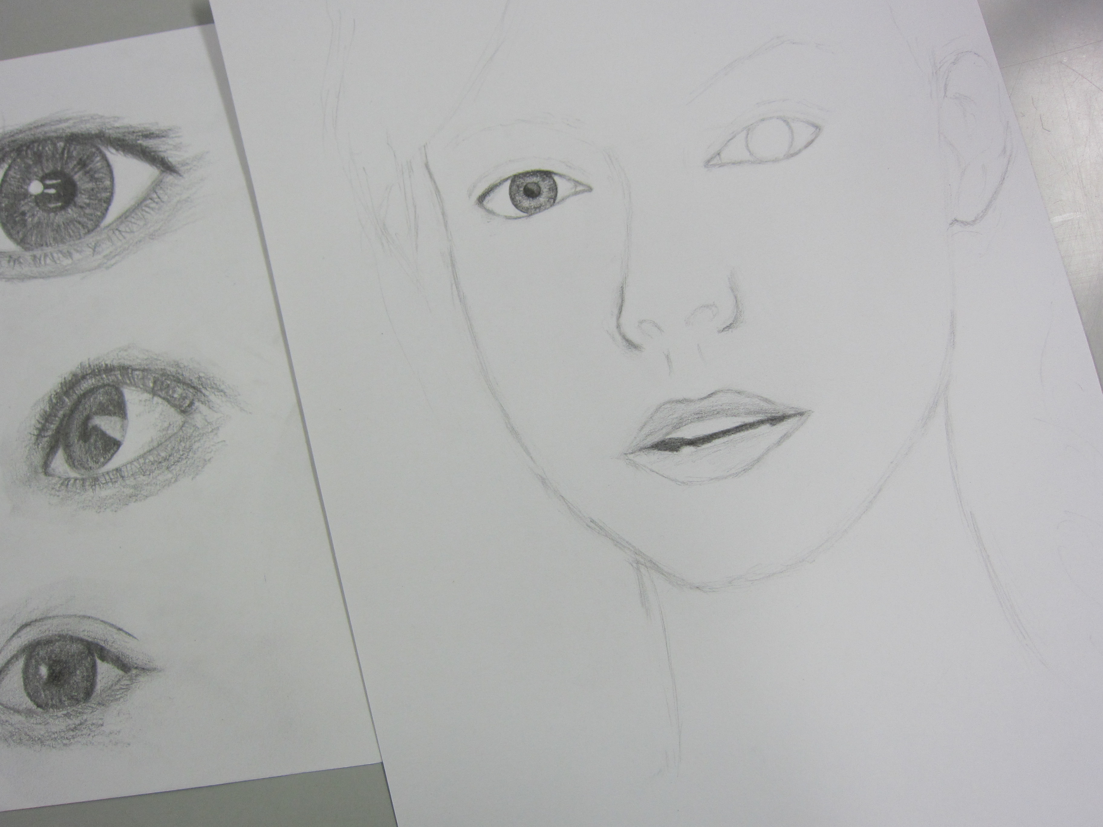 Art Classes at My Toolbox, Hong Kong - Facial Features Study